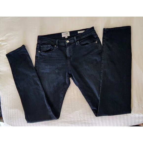 Men's FRAME L'Homme slim fit jeans in dark blue wash size 29 - Picture 6 of 9